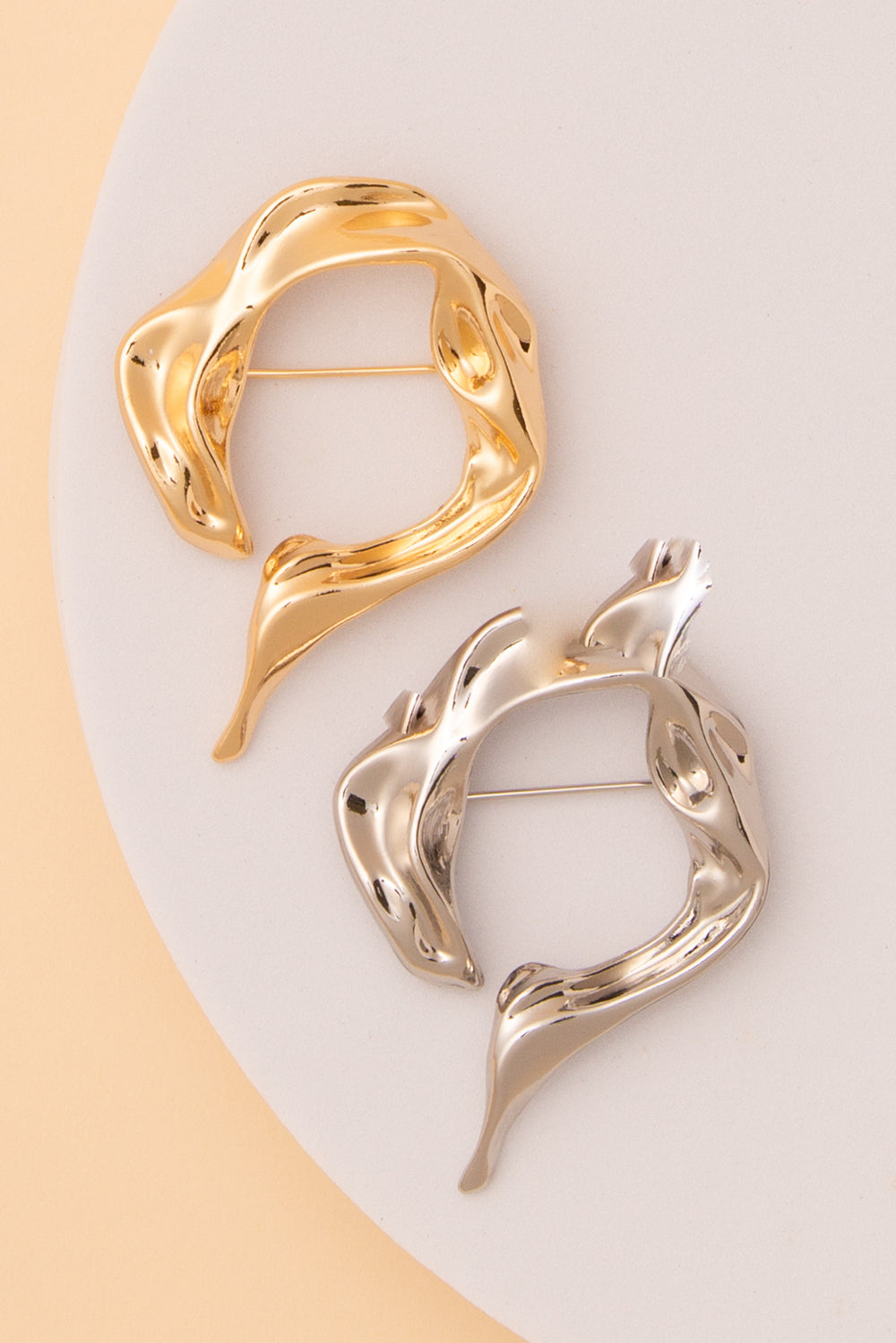 Angelina Abstract Shape Pin Brooch