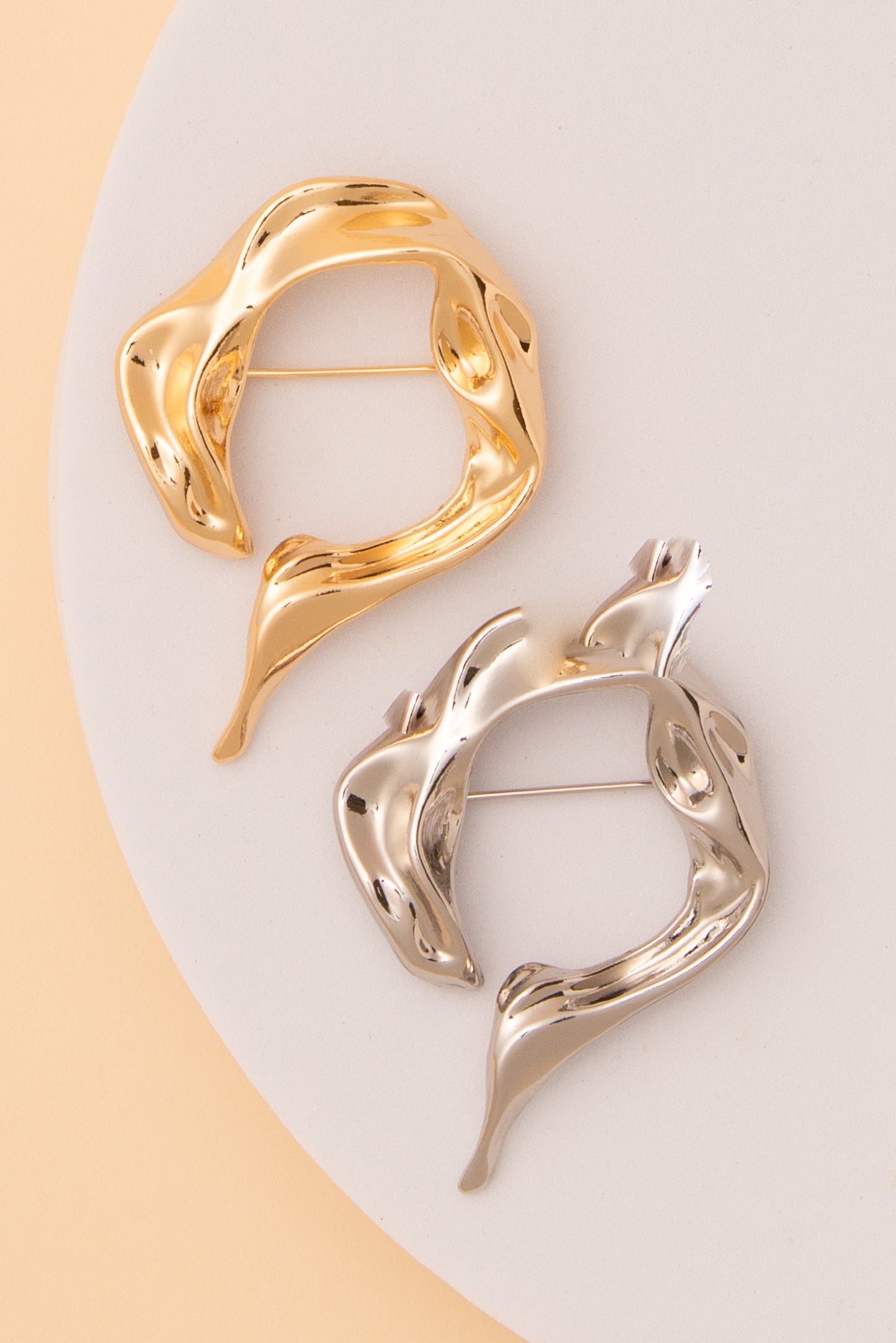 Angelina Abstract Shape Pin Brooch