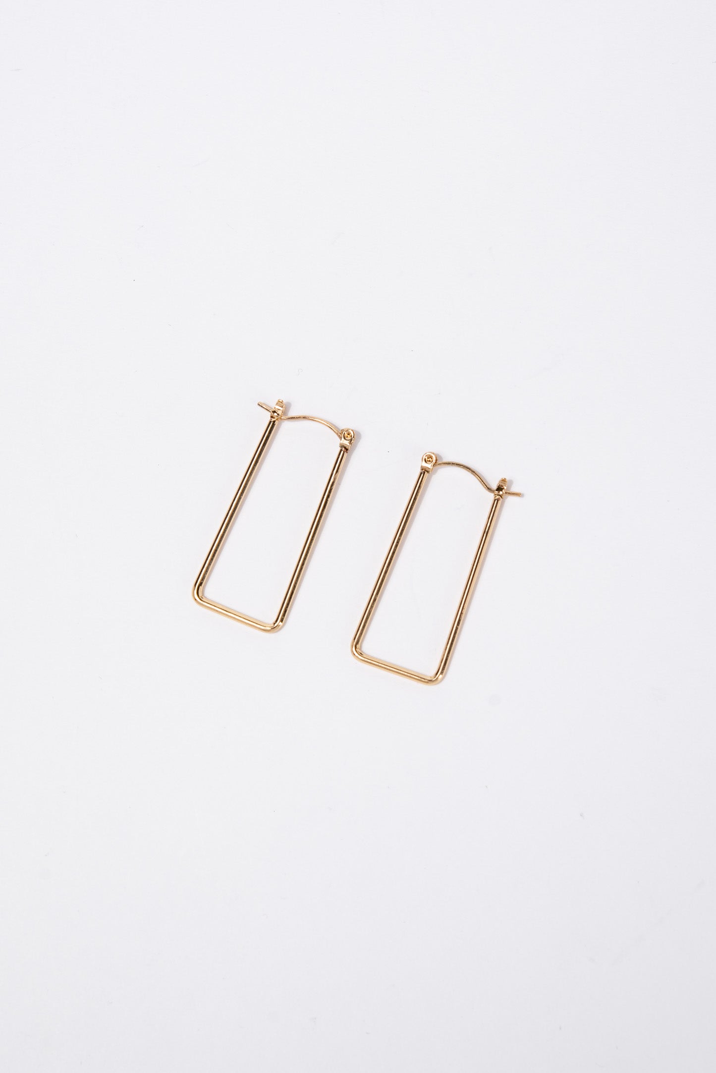 Griselda Metal Rectangle Hoop Earrings