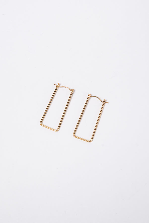 Griselda Metal Rectangle Hoop Earrings