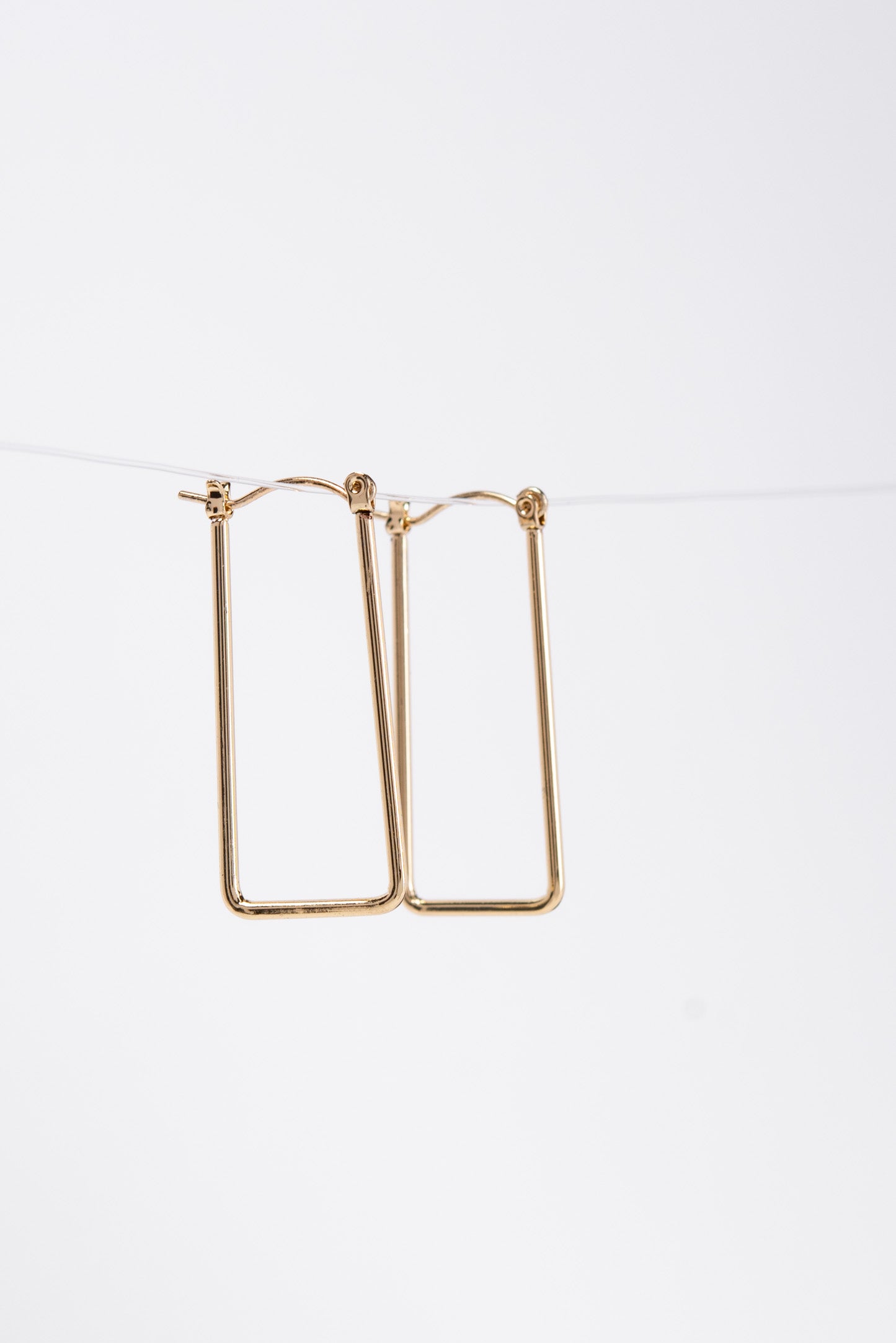 Griselda Metal Rectangle Hoop Earrings