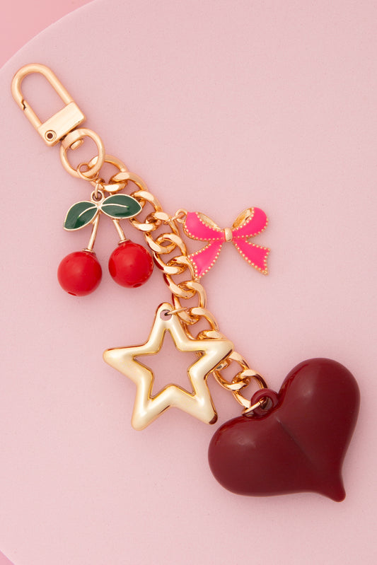 Alora Sweetheart Theme Bag Charm Keychain