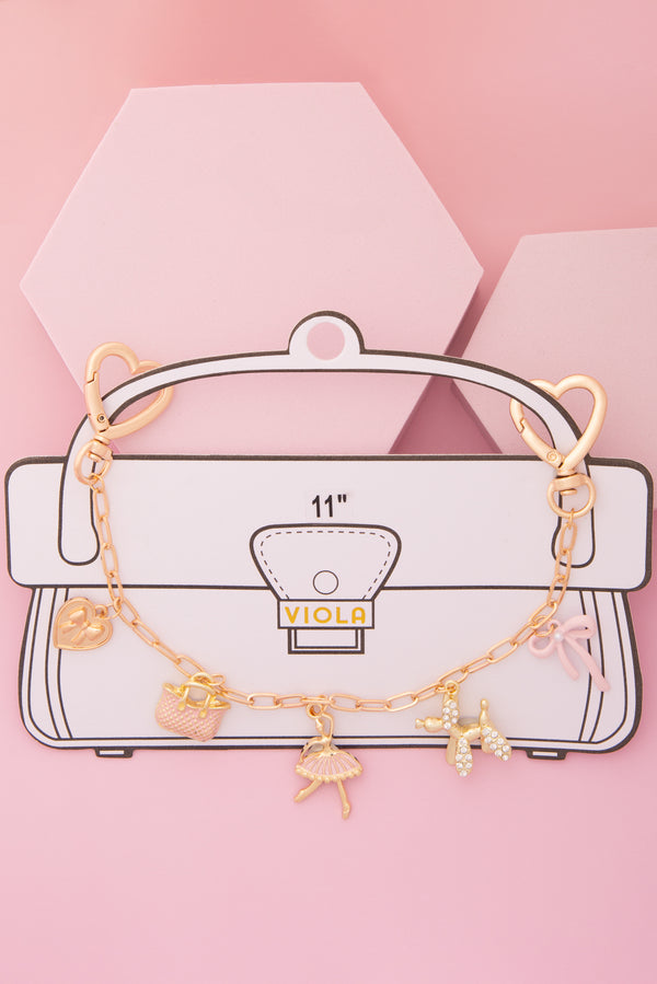 Kennedy Princess Dream Theme Bag Chain Charm with Enamel Trinkets