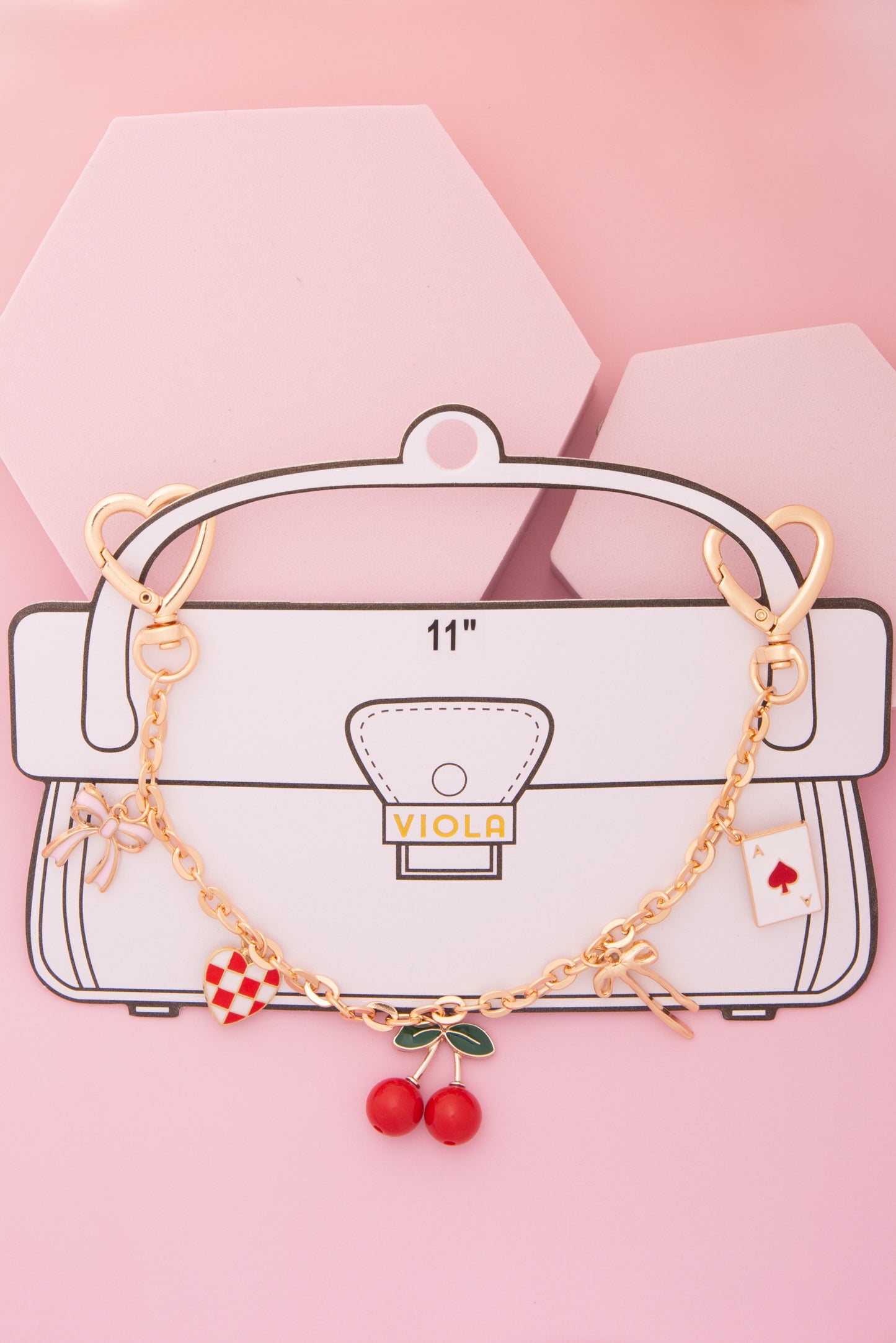 Georgia Whimsical Theme Bag Chain Charm with Enamel Trinkets