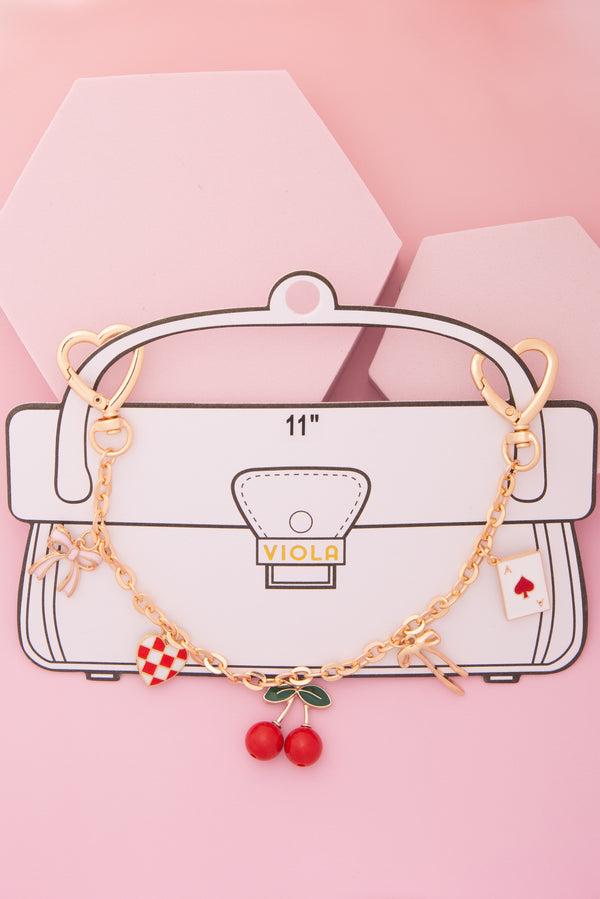 Georgia Whimsical Theme Bag Chain Charm with Enamel Trinkets