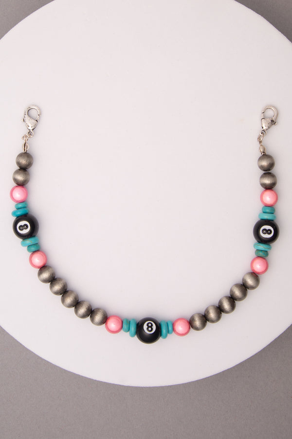 Eleanora 8 Ball Multi Color Theme Charm Trucker Hat Chain