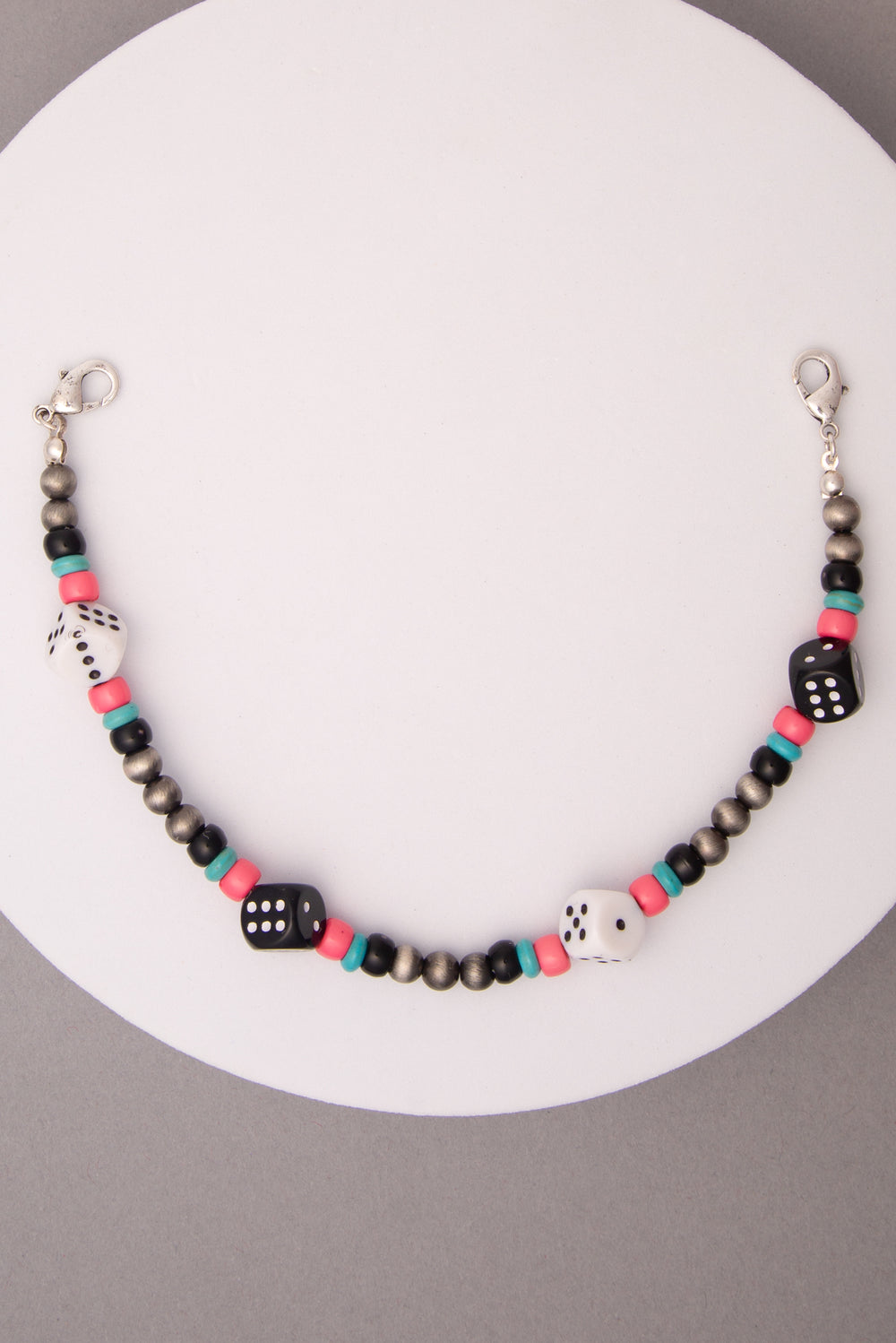 Ruthie Dice Multi Color Theme Charm Trucker Hat Chain