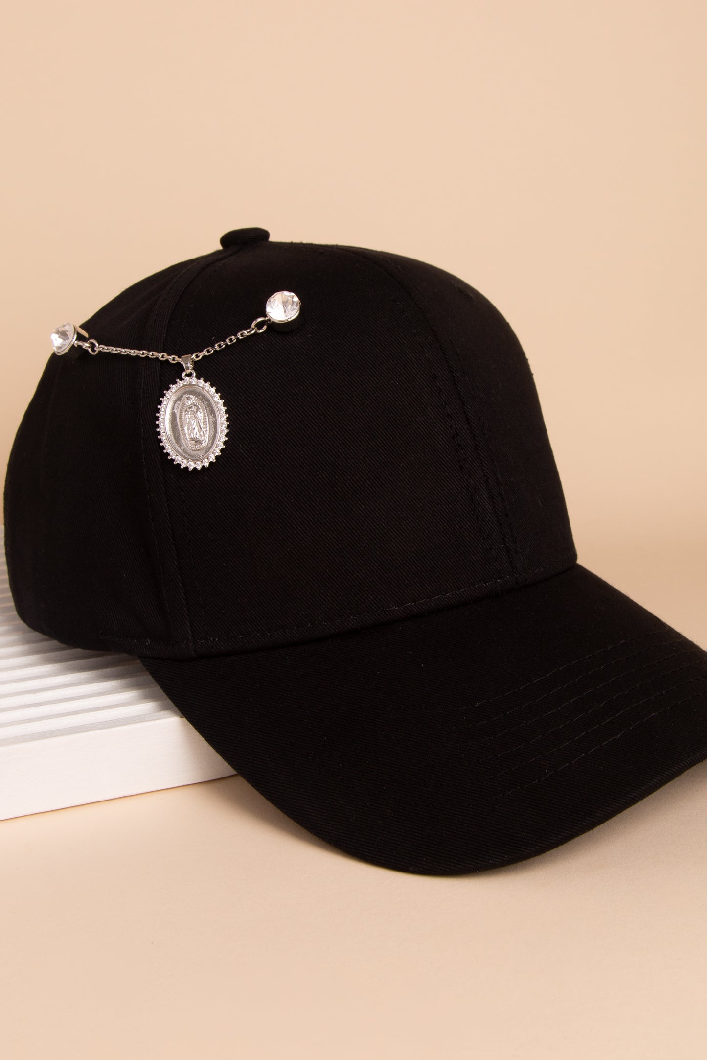 Rebecca Cubic Zirconia Embellished Medallion Cap Chain