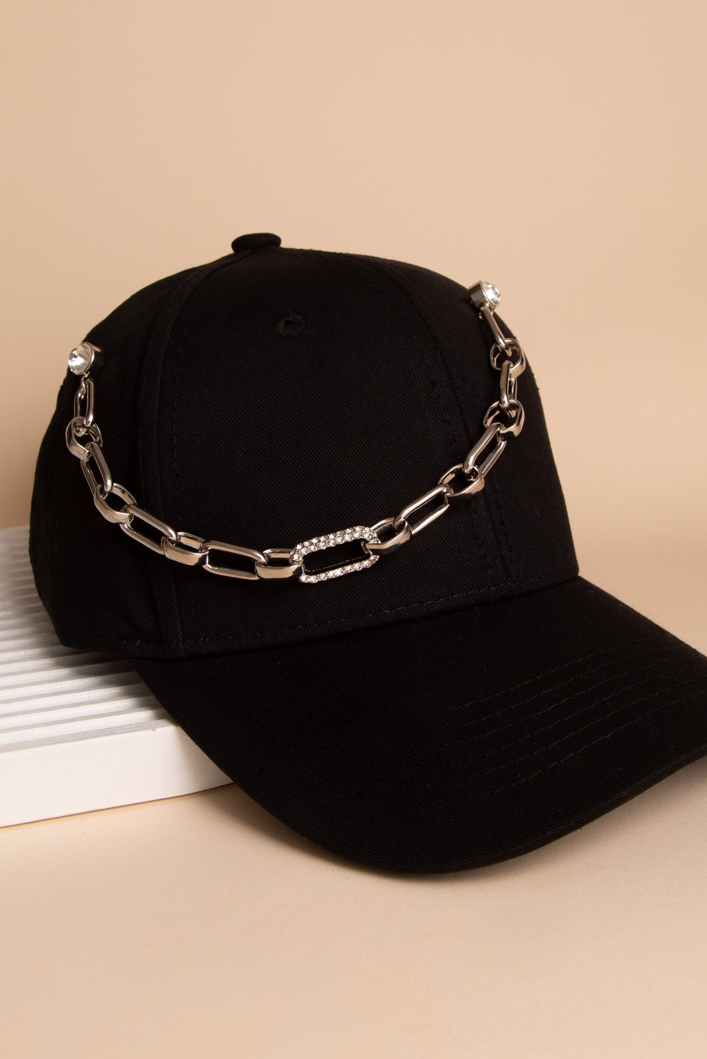 Lena Crystal Rhinestone Embellished Cap Chain