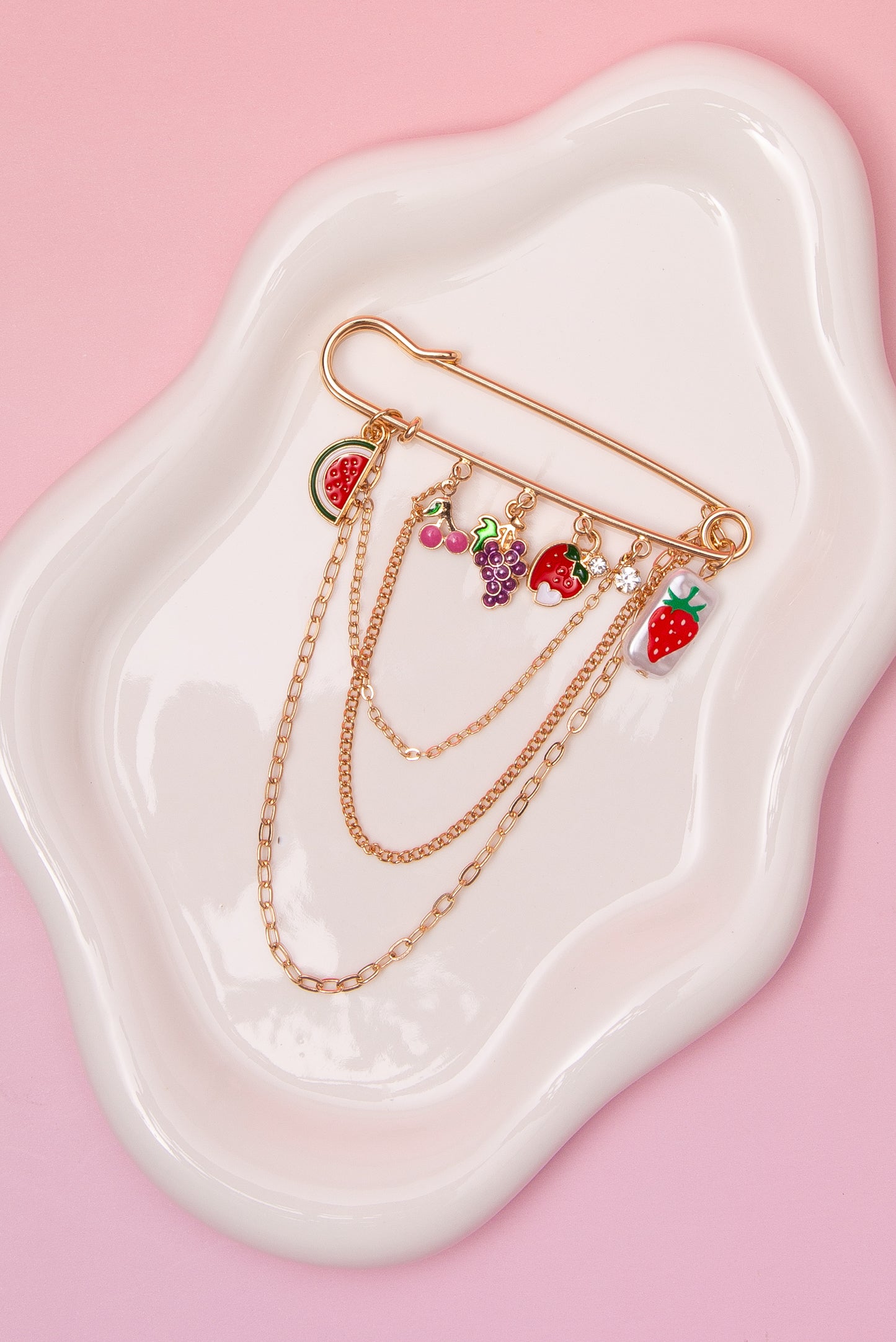 Veronica Fruit Theme Safety Brooch Pin