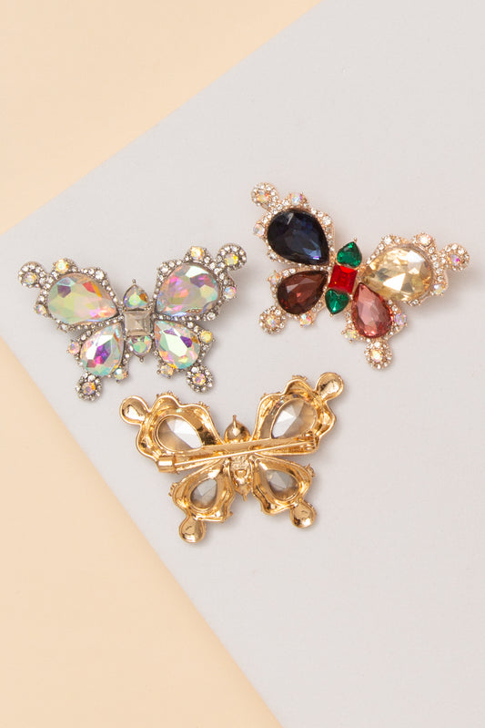 Lana Butterfly Rhinestone Brooch
