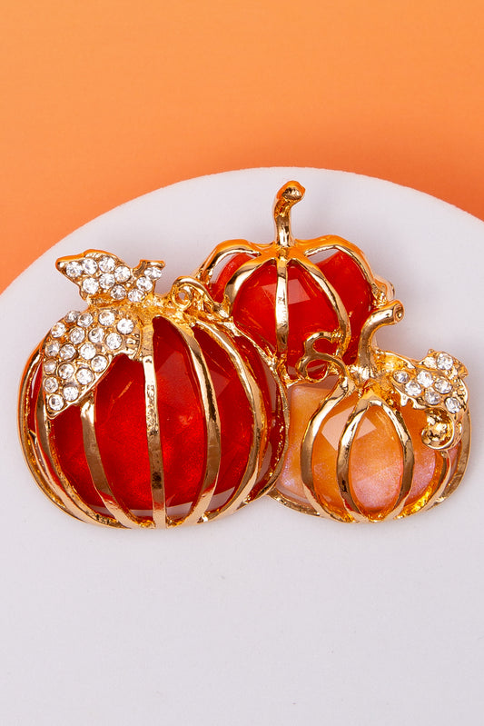 Miley Fashion Halloween Pin – Pumpkins with Rhinestone Accents