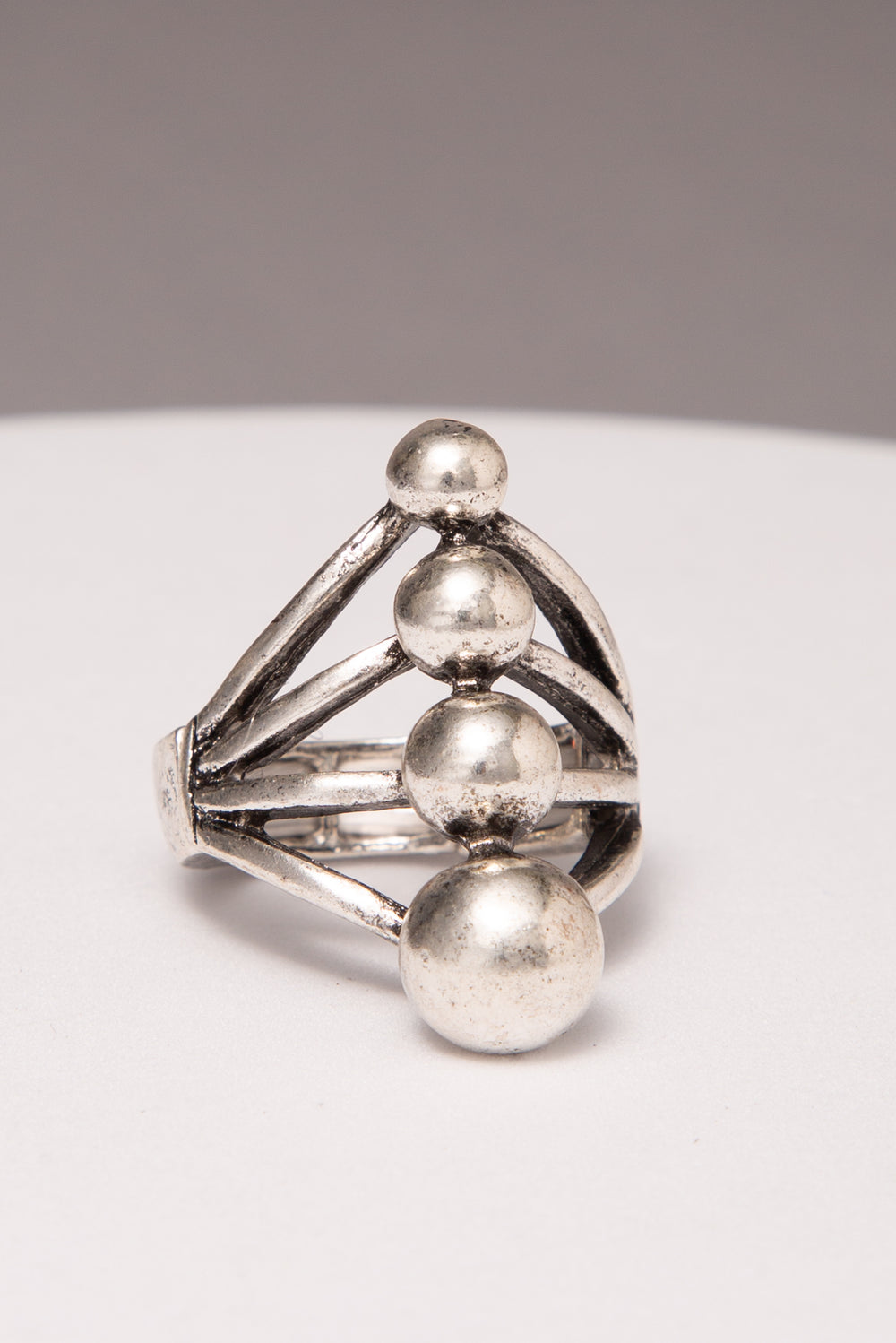 Marianna Western Dome Bubble Textured Stretch Ring