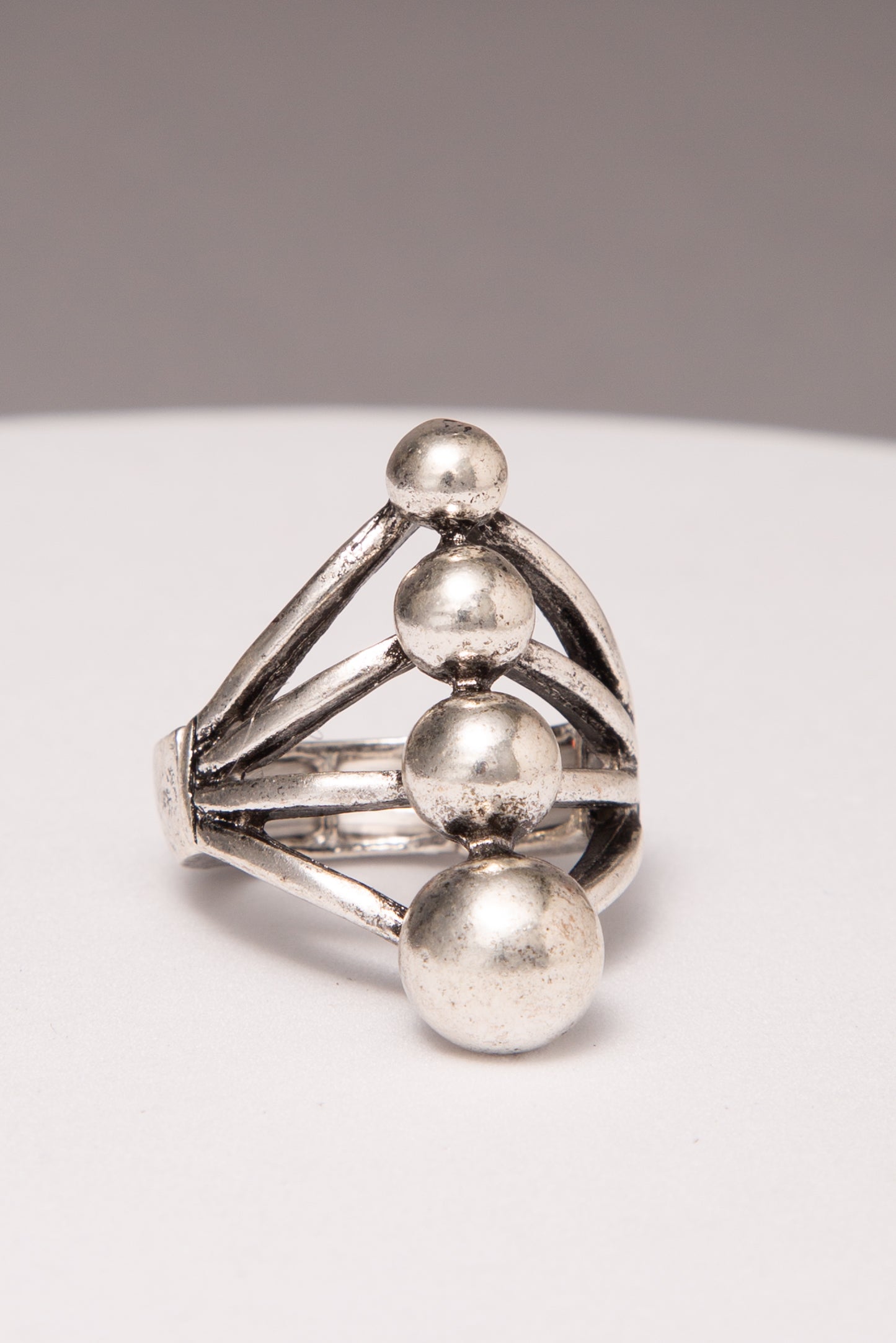 Marianna Western Dome Bubble Textured Stretch Ring