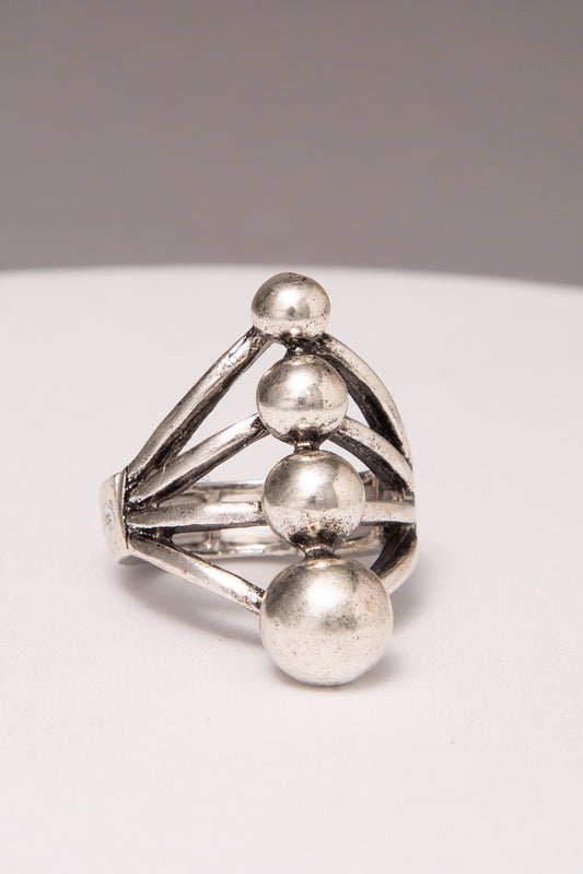 Marianna Western Dome Bubble Textured Stretch Ring
