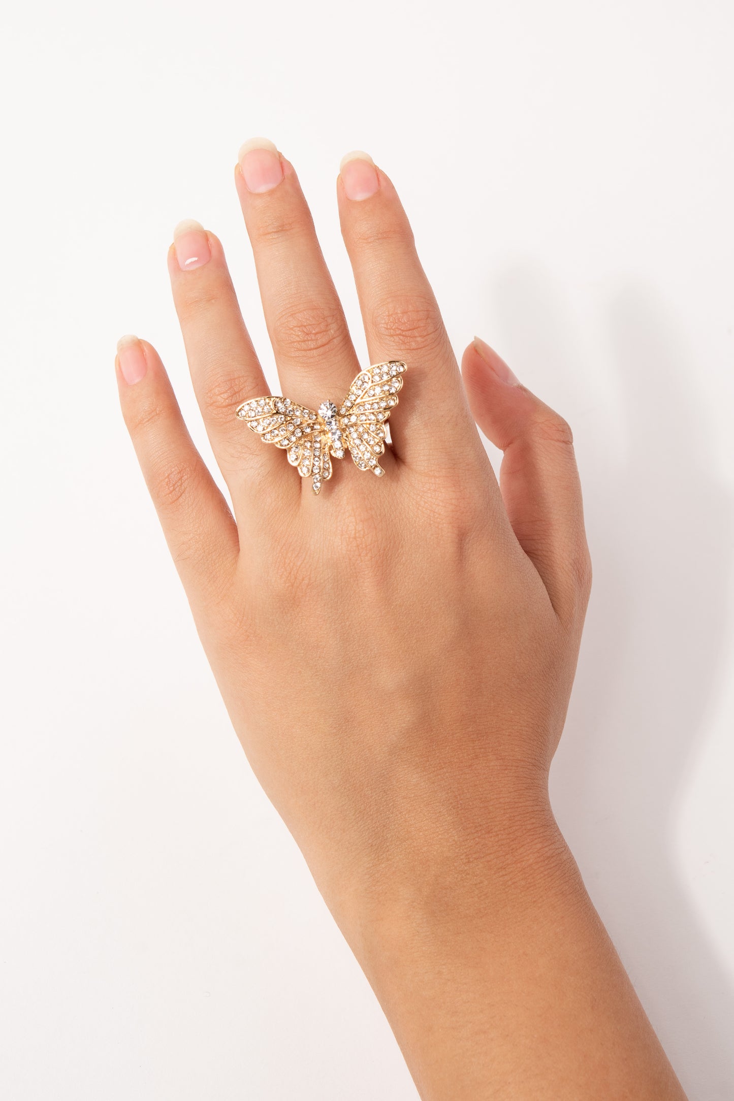Heather Rhinestone Butterfly Ring