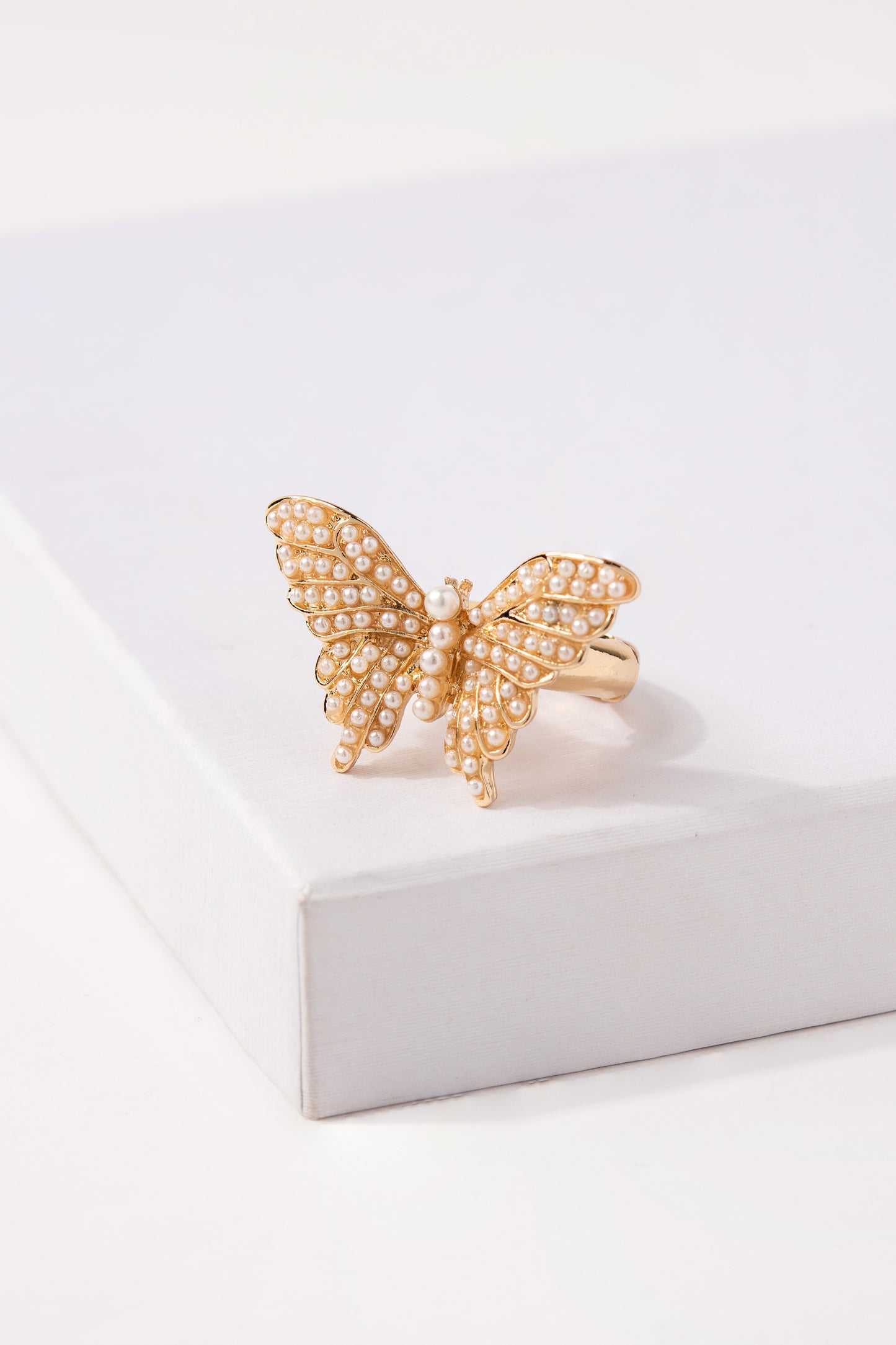 Heather Rhinestone Butterfly Ring