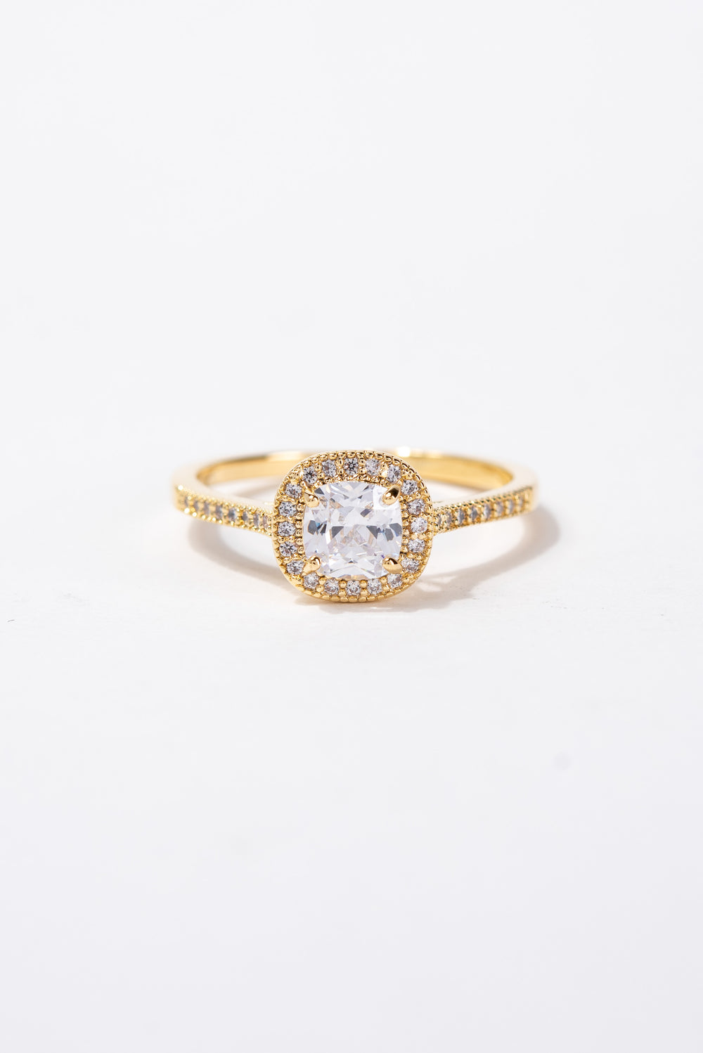 Ellie CZ Rhinestone Solitaire Ring