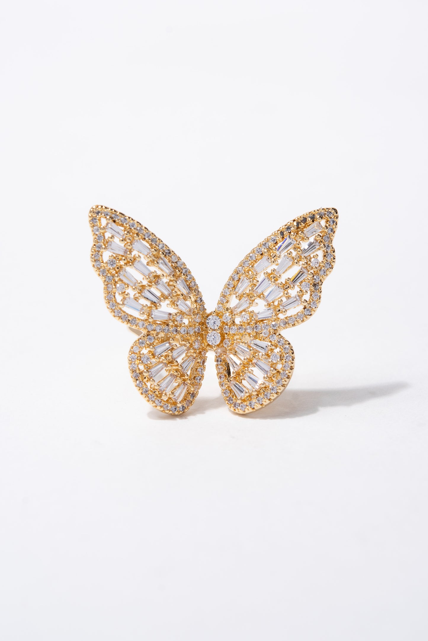 Marissa CZ Rhinestone Butterfly Ring