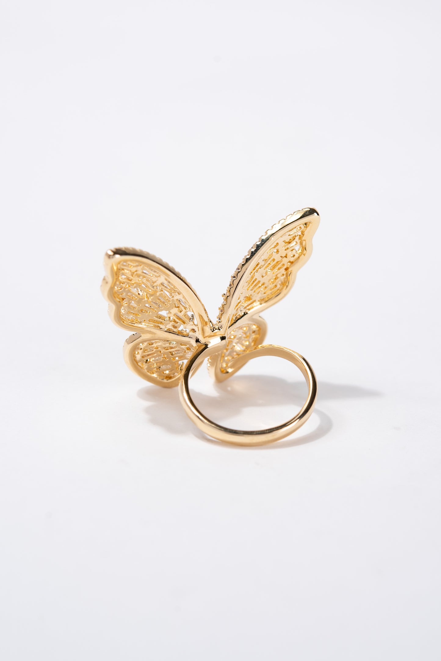 Marissa CZ Rhinestone Butterfly Ring