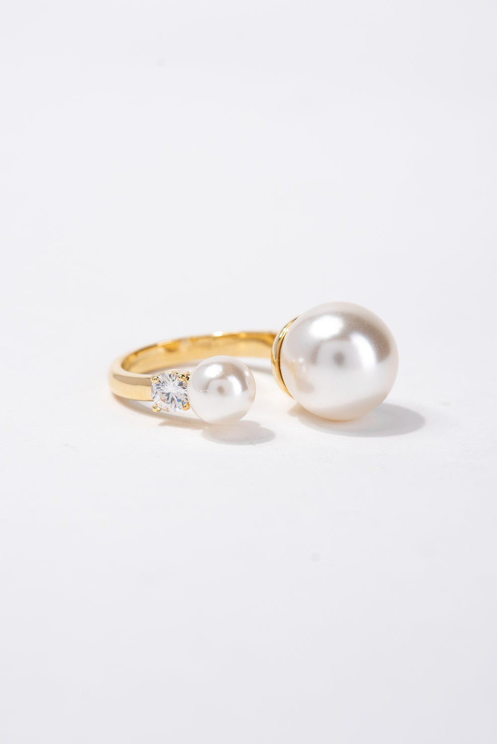 Casey Double Pearl Cuff Ring