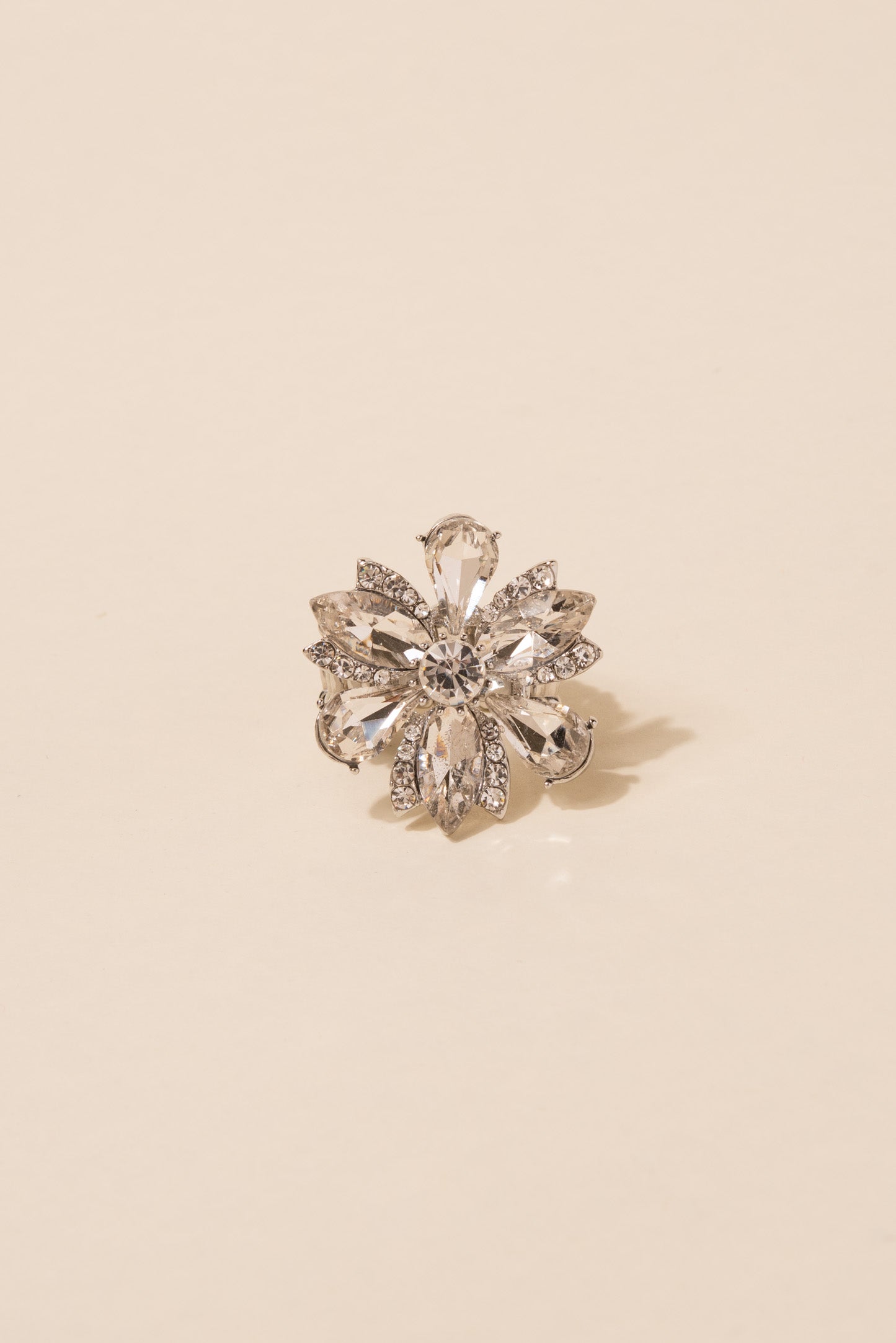 Sophie Flower Petal Rhinestone Ring