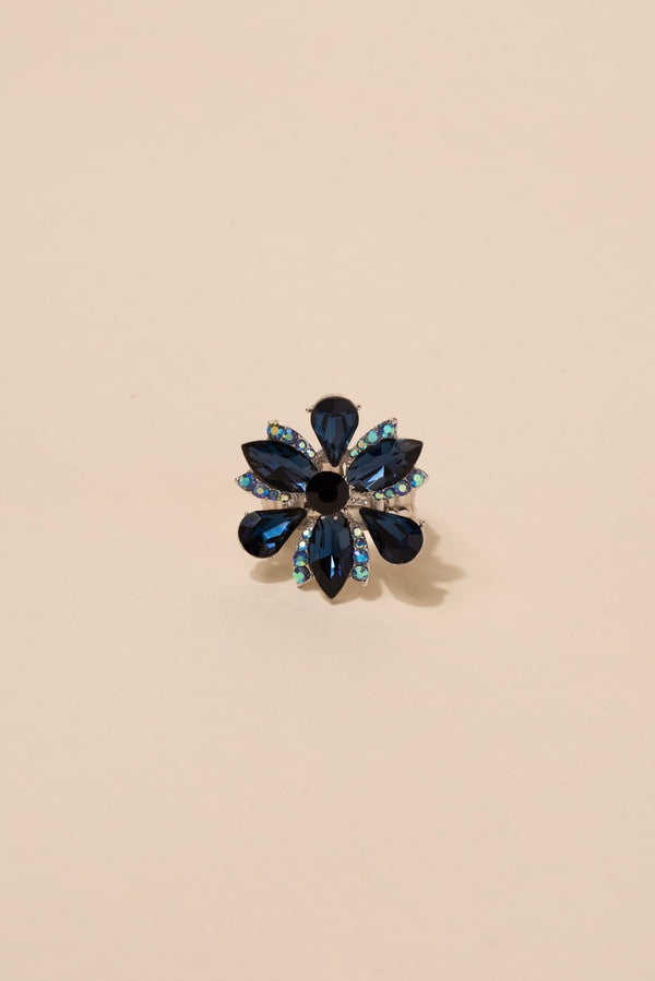 Sophie Flower Petal Rhinestone Ring