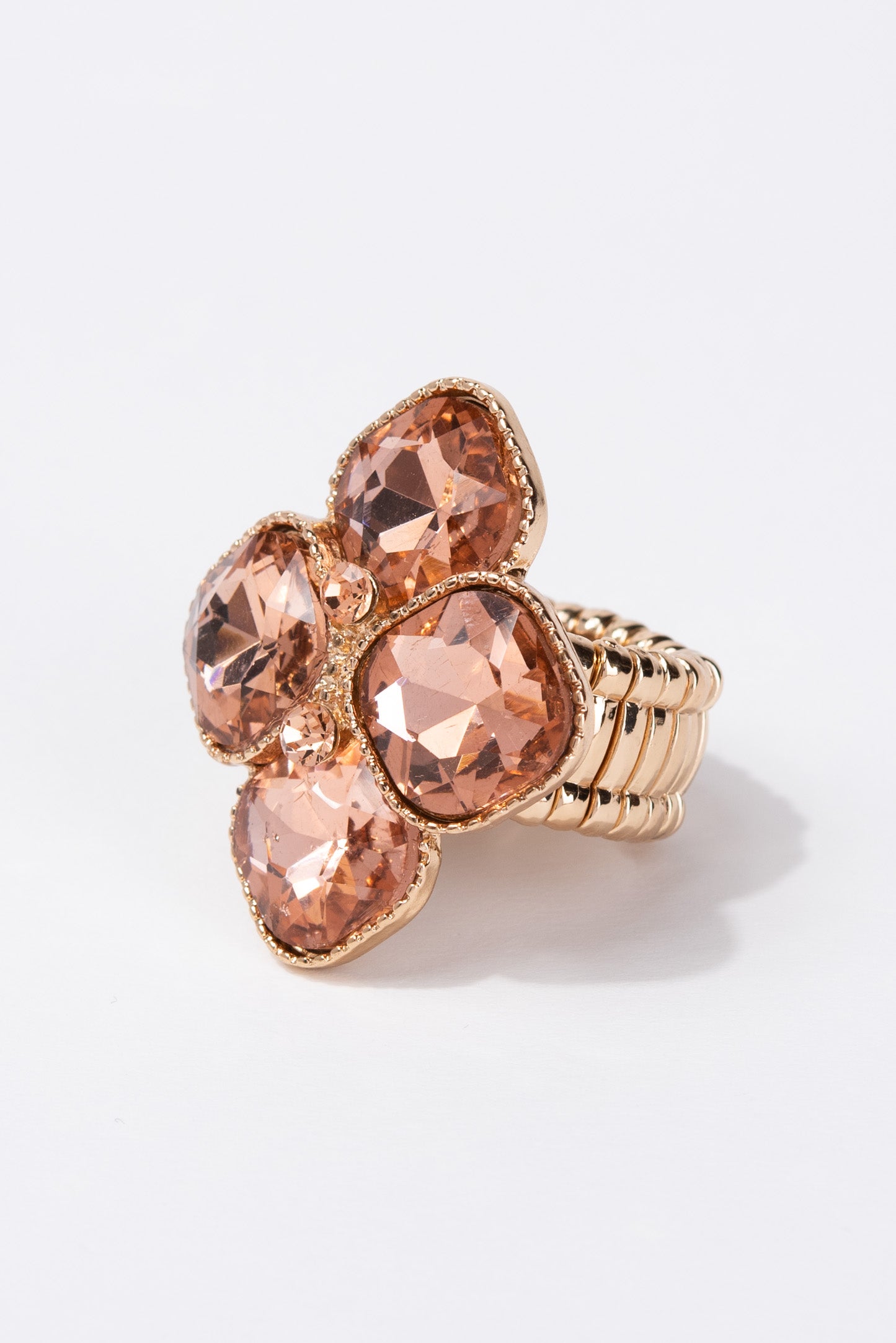 Alyssa Diamond Shape Stone Stretch Ring