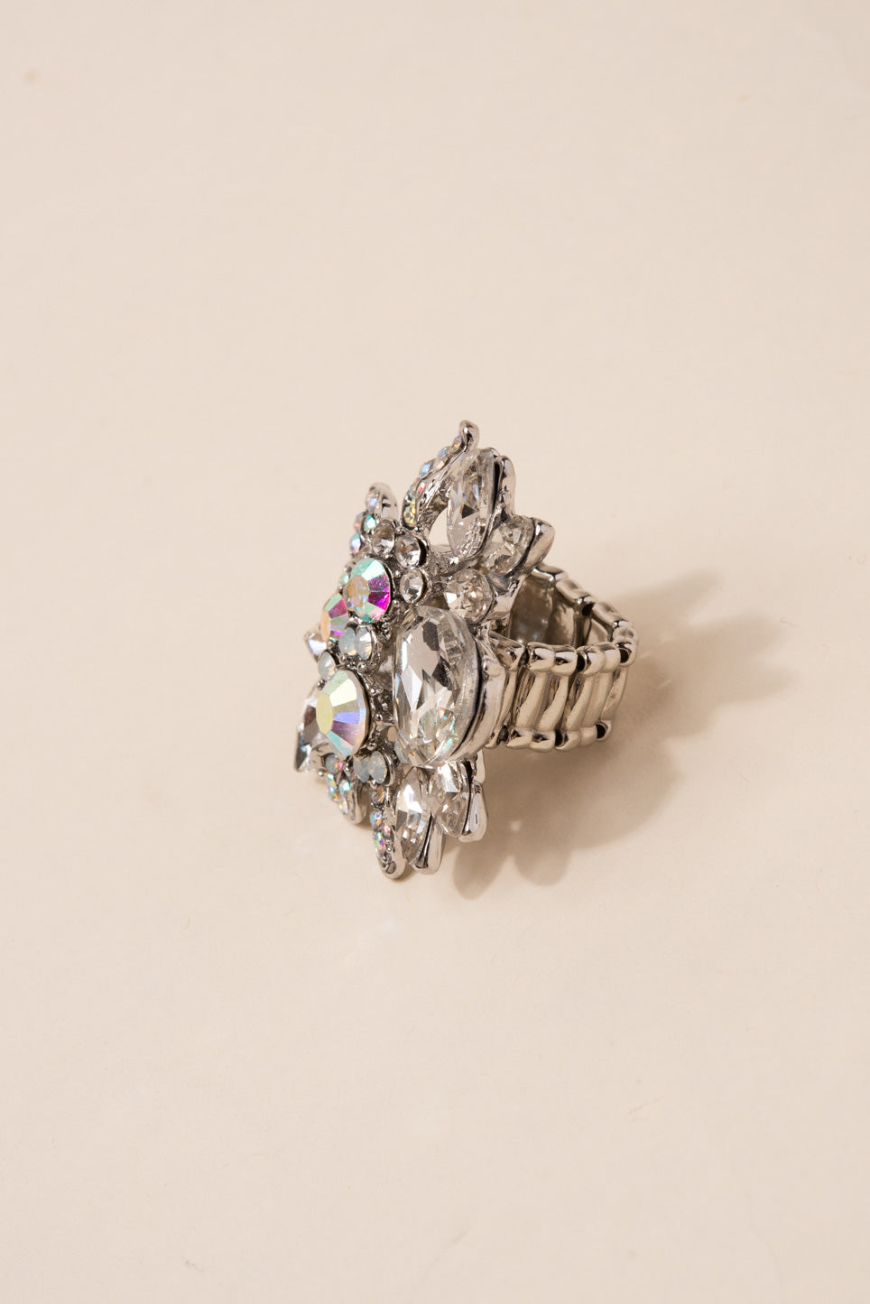 Willa Floral Rhinestone Ring