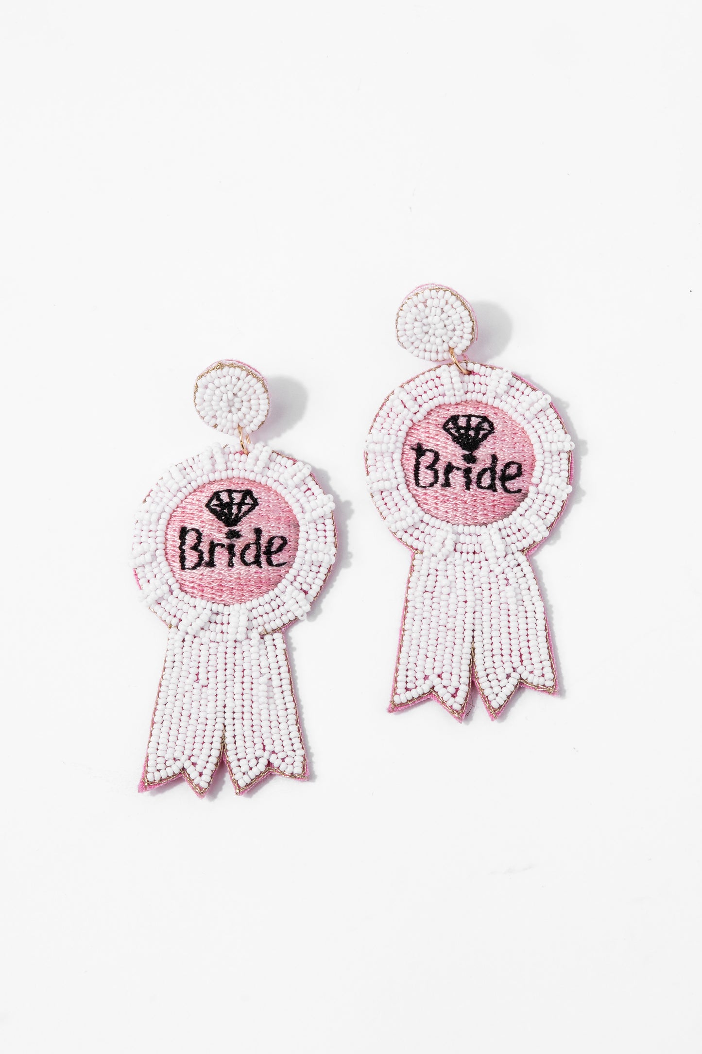 Diamond Bride Ribbon Earrings