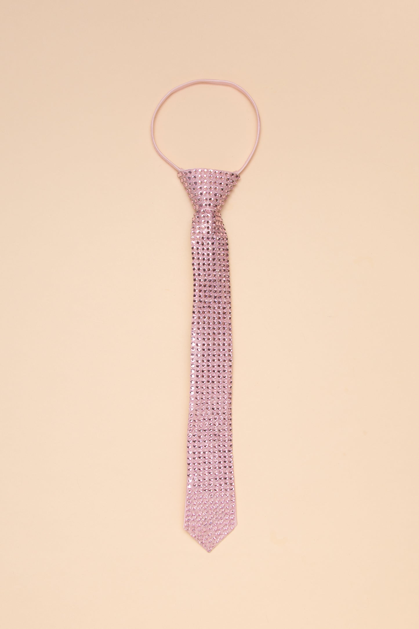 Jennifer Rhinestone Studded Neck Tie | Pink