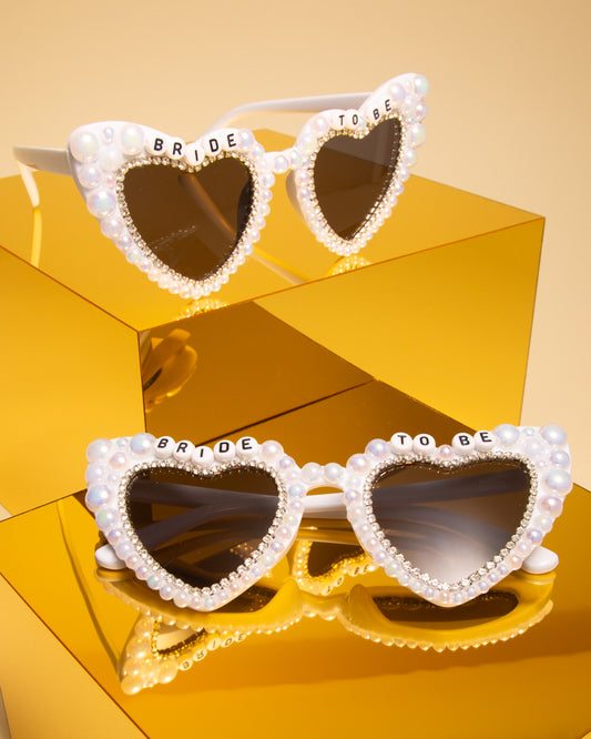 Dana "Bride to Be" Beaded Fashion Glasses with Decorative Pearls