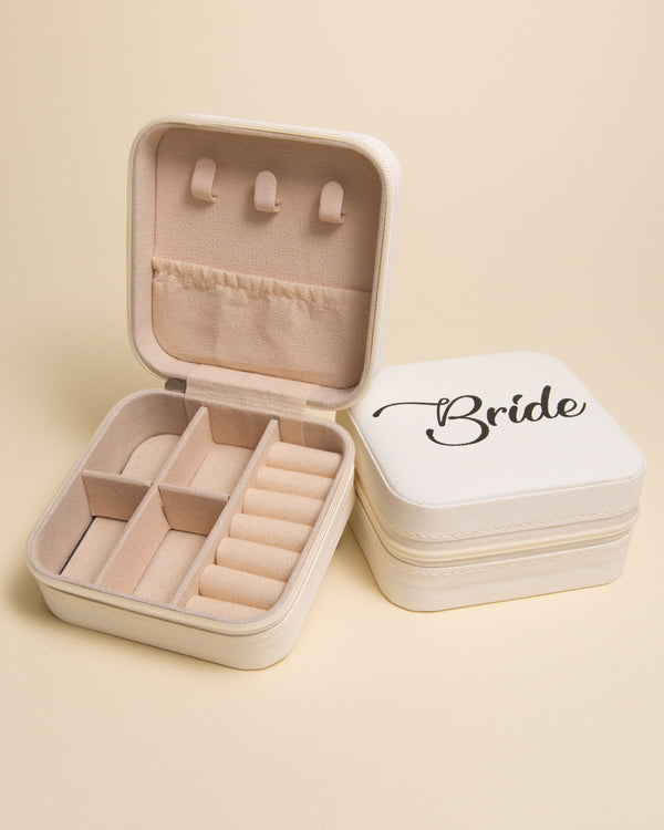 Hazel "Bride" Printed Jewelry Box with Multiple Compartments
