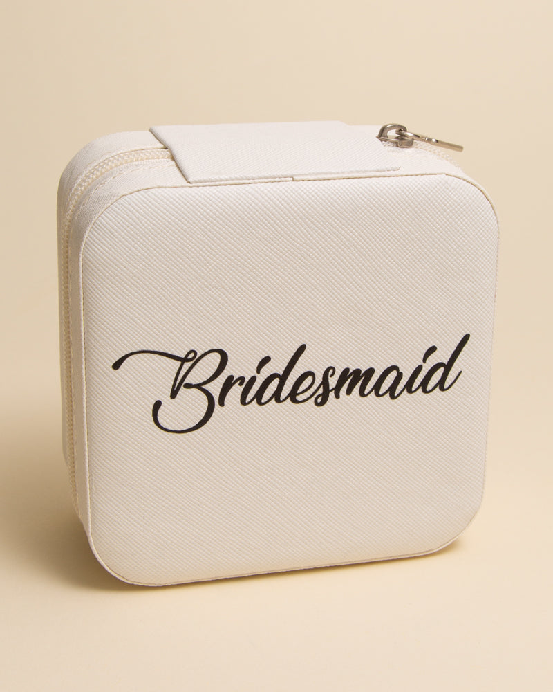 Margret "Bridesmaid" Printed Jewelry Box with Multiple Compartments