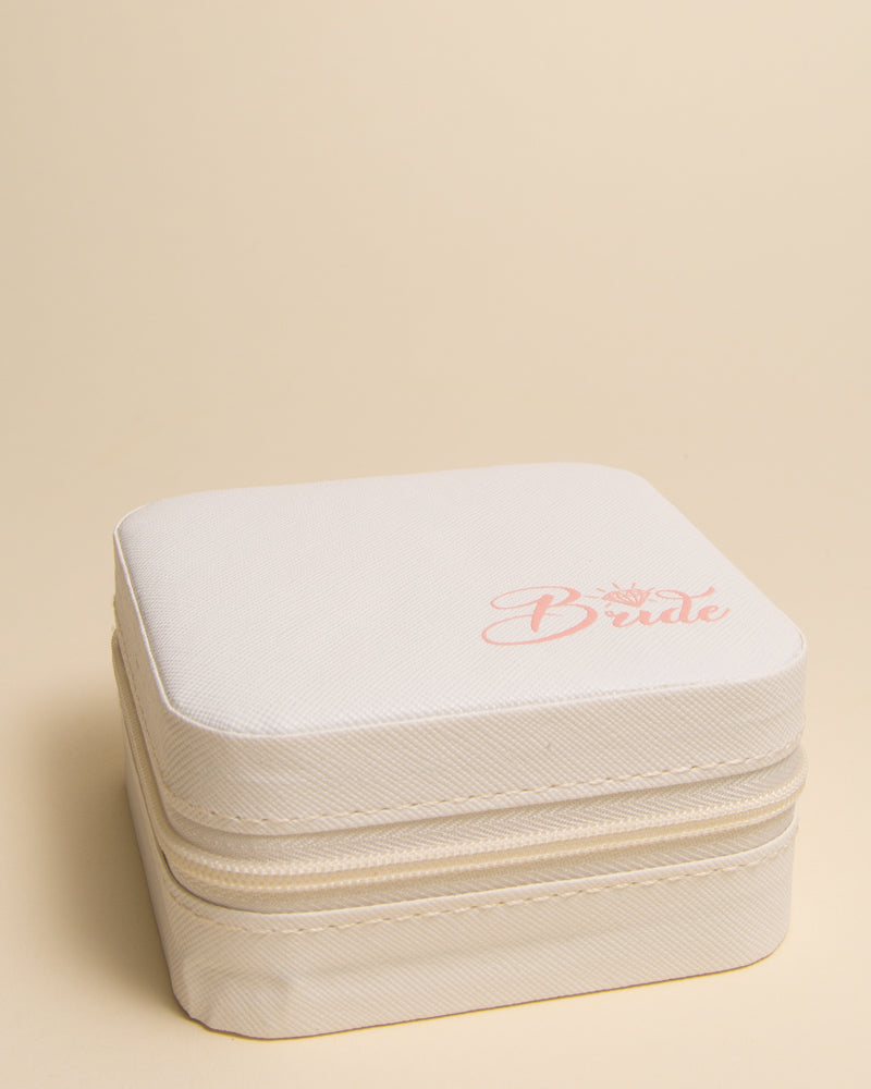Paisley "Bride" Printed Jewelry Box with Multiple Compartments
