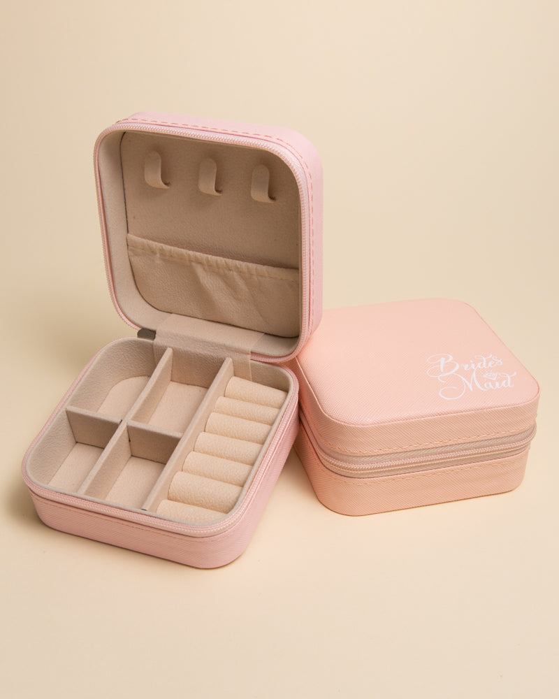 Vivian "Bridesmaid" Graphic Printed Pink Jewelry Box