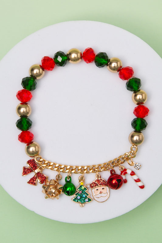 Valentina Holiday Theme Stretch Bracelet with Charms
