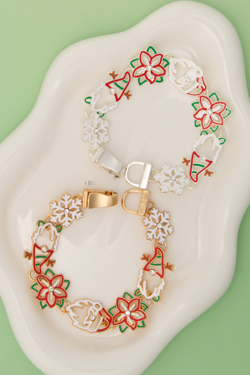 Mila Christmas Theme Enamel Charm Bracelet