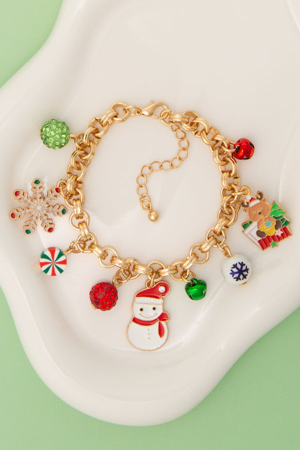 Eloise Christmas Theme Enamel Charm Bracelet
