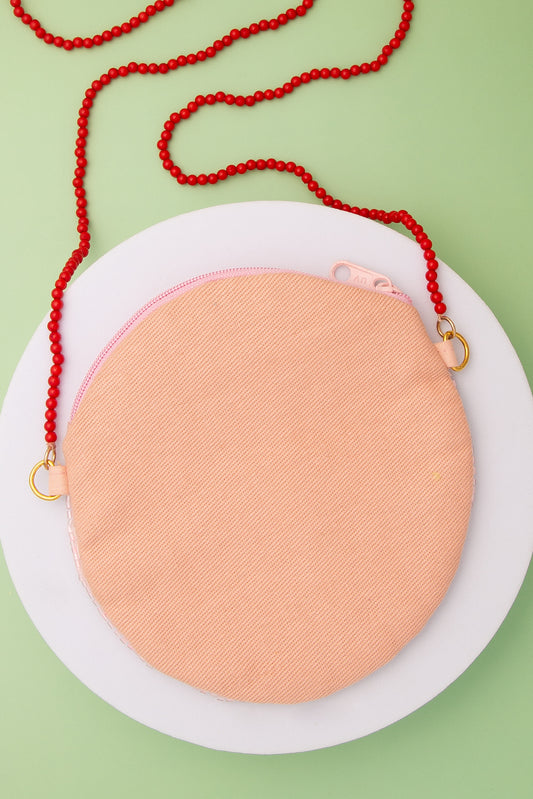 Eden Christmas “Merry & Bright” Seed Beaded Crossbody Bag