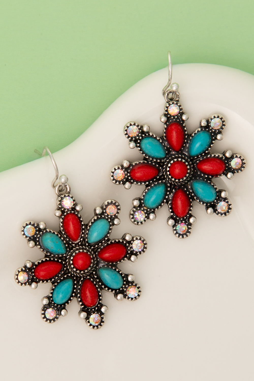 Penelope Western Christmas Snowflake Dangle Earrings