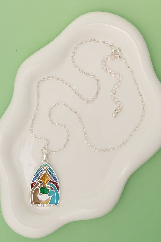 Emma Christmas Nativity Theme Pendant Necklace