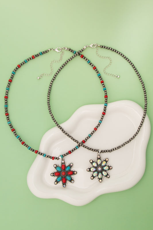 Mary Western Christmas Snowflake Pendant Necklace