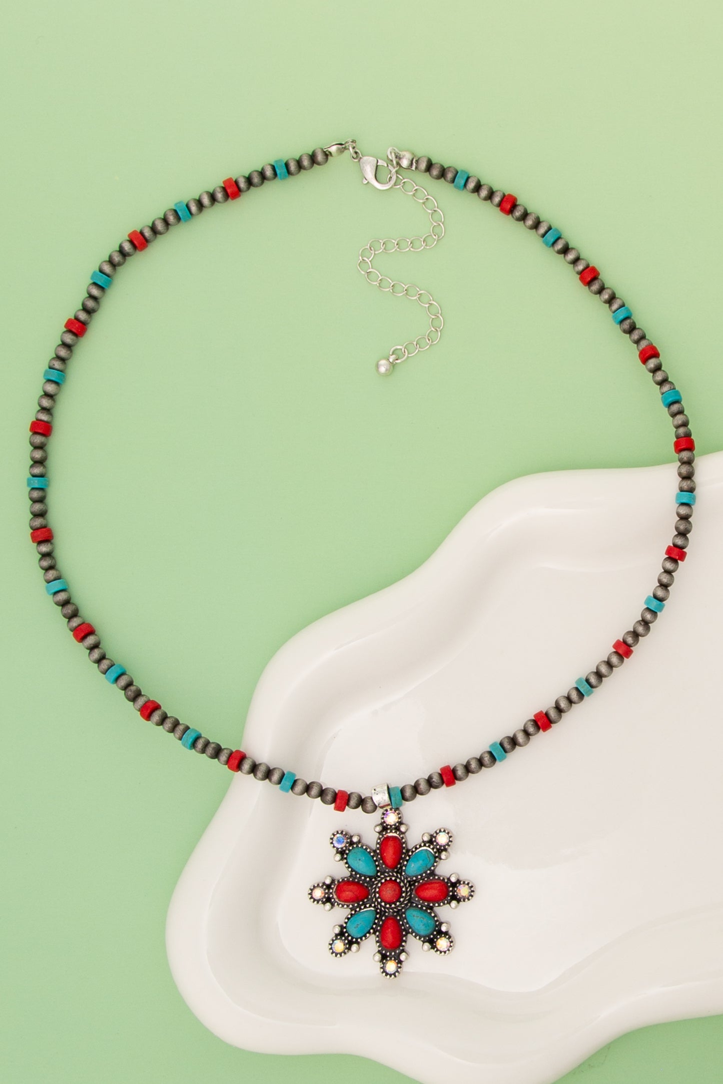 Mary Western Christmas Snowflake Pendant Necklace