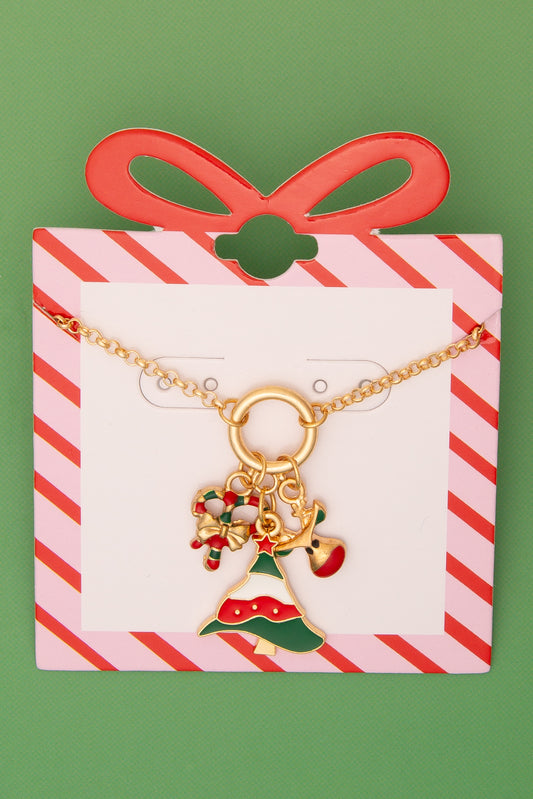 Lisa Christmas Themed Multi-Charm Necklace