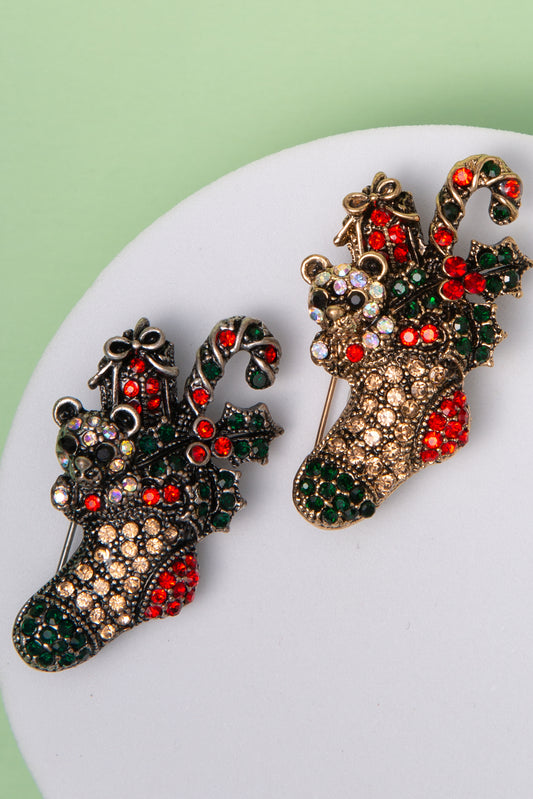 Paloma Holiday Stocking Teddy Bear with Gifts and Candy Cane