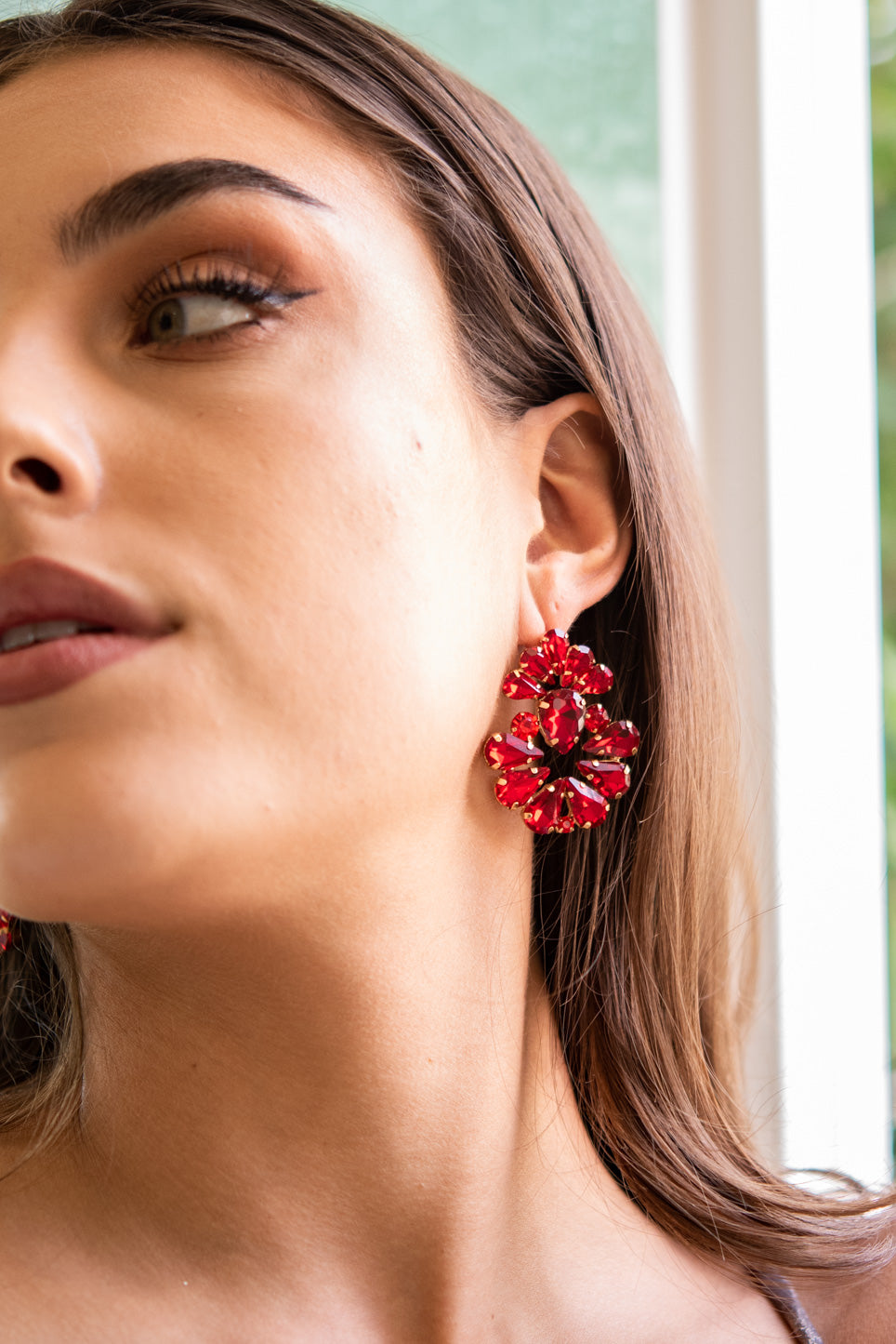 Valerie Floral Rhinestone Earrings