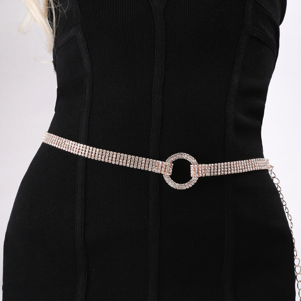 ROSE CHAIN BELT 487T ベルト ローズ Chrome Hearts Pink Leather Belt with Silver Buckle - SRM