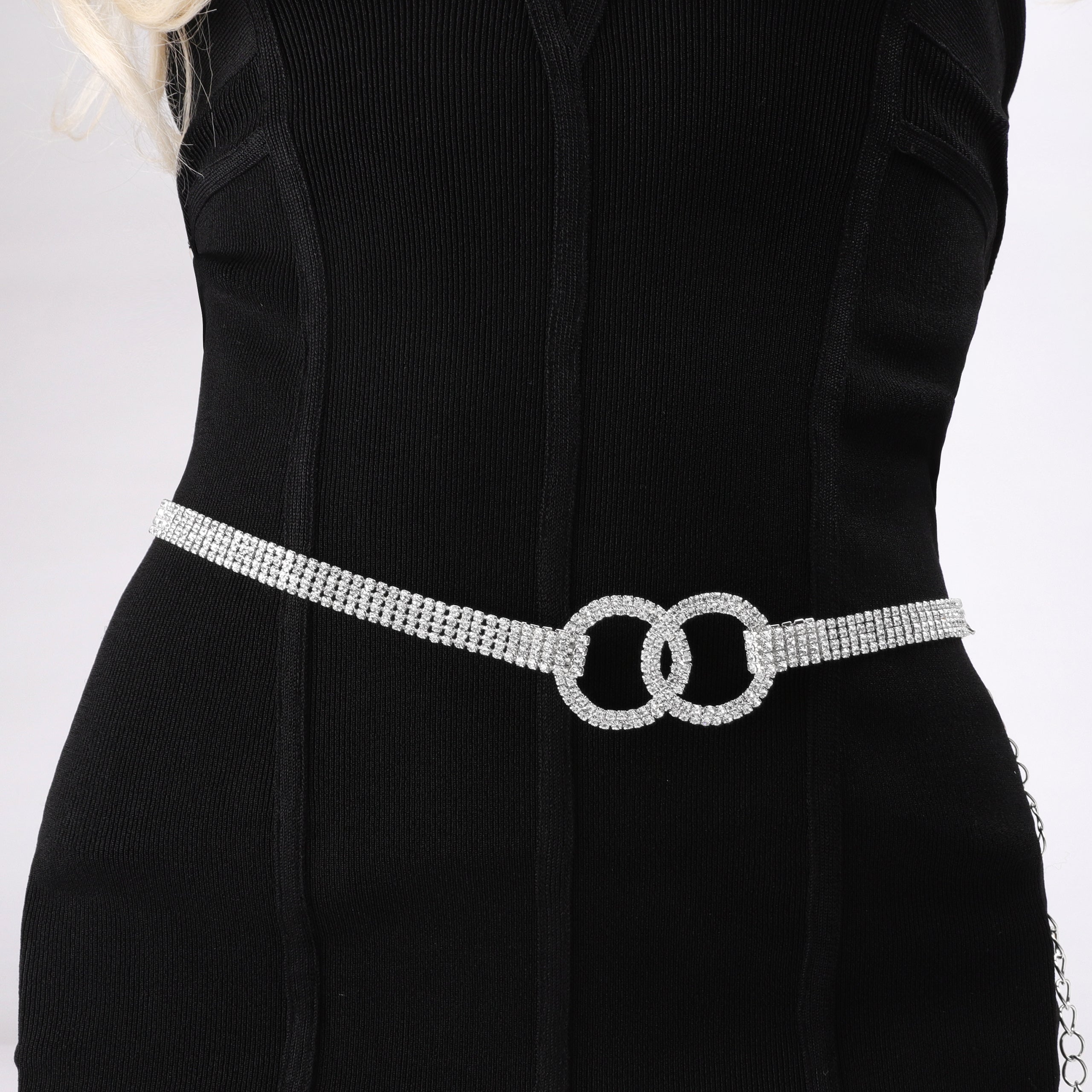 Ladies silver outlet chain belt