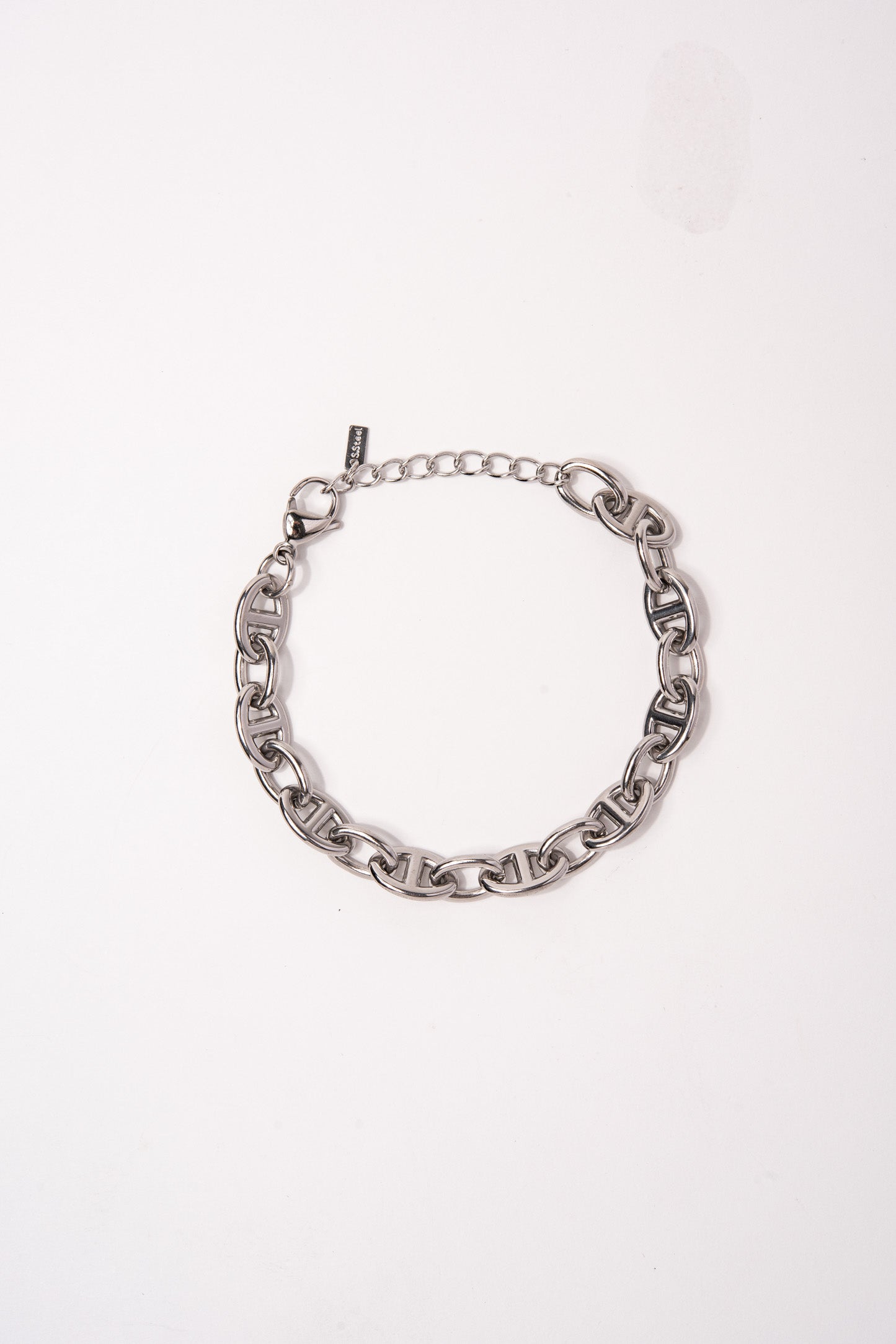 Stainless Steel Anchor Chain Bracelet - Silver